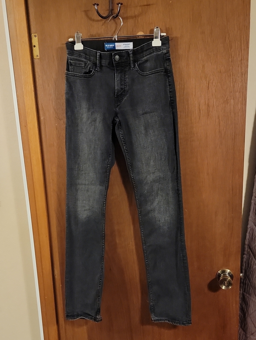 Old Navy Men's Charcoal Black Slim Straight Jeans